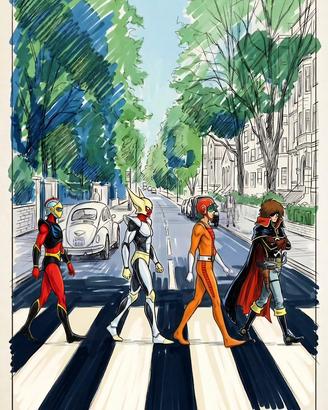 Poster Tributo Beatles Anime Film Fumetto