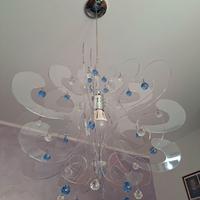 Lampadario a sospensione Pan Daphne con gocce