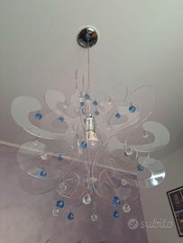 Lampadario a sospensione Pan Daphne con gocce