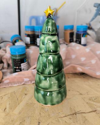 Albero di natale in ceramica, fatto a mano