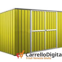 Casetta giardino in Acciaio 345x186cm 6mq giallo