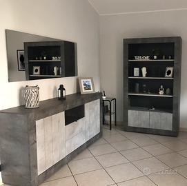 Set mobili soggiorno - madia bassa e libreria