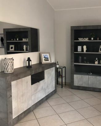 Set mobili soggiorno - madia bassa e libreria
