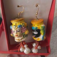 Orecchini teste di moro