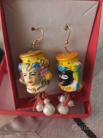 Orecchini teste di moro