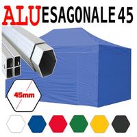Gazebo alluminio pieghevole 4,5x3m impermeabile