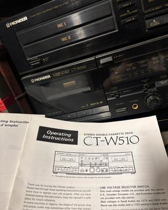 Lettore doppio cd e cassette