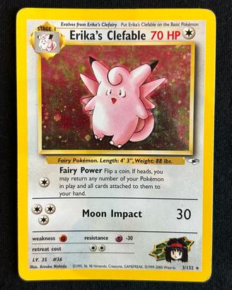 Pokemon Erika's Clefable 3/132 Gym Heroes ING