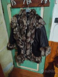  giacca in pelle e pelliccia