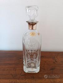 Bottiglia Liquore Cristallo - collo argento 800 
