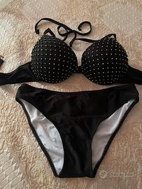 Bikini 2 pezzi nero Push up taglia L