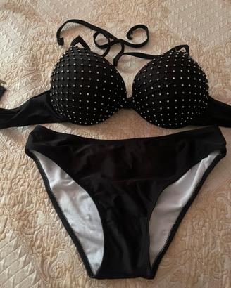 Bikini 2 pezzi nero Push up taglia L