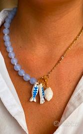 Collana asimmetrica mare handmade 