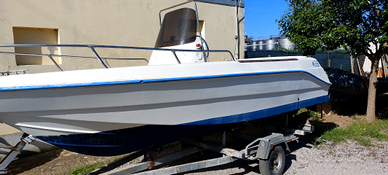 Barca a motore + carrello