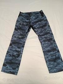Pantaloni moto macna G-03 blu camoflag militare L