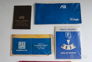 Lotto Porta Libretto Documenti Disco Orario Auto V