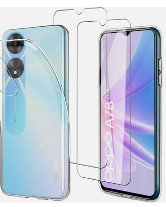 CUSTODIA Cover + Pellicola VETRO OPPO A78 5G Nuovo