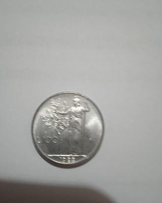 rara moneta 100 lire piccole 1992