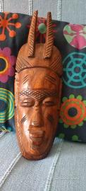 Maschera ornamentale africana, vintage 70s 