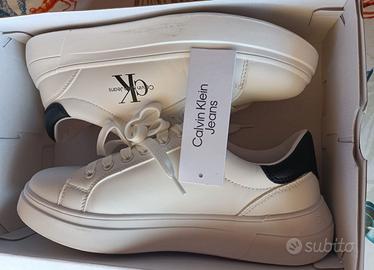 Scarpe Calvin Klein N°38 colore X002  White/Black