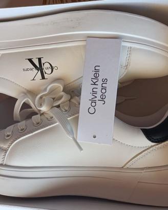 Scarpe Calvin Klein N°38 colore X002  White/Black