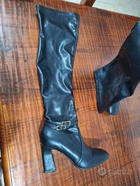 Stivali Cuissard Sweet Jeans Neri Similpelle 