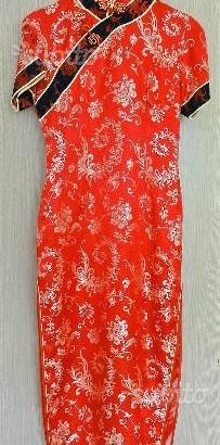 Originale QIPAO tradizionale abito cinese rosso
