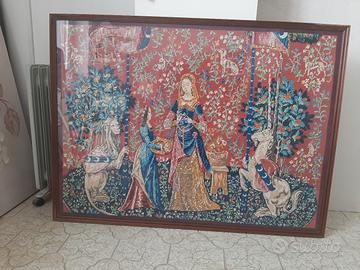 quadro antico ricamato 