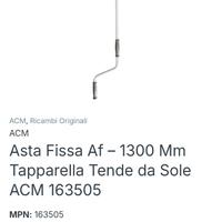 asta per apertura tende a gancio alluminio 