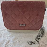 Tracollina O bag panna e matelassé rosa