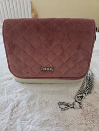 Tracollina O bag panna e matelassé rosa