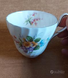 1 tazzina caffè con piattino 1850 Foley Bone China