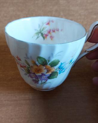1 tazzina caffè con piattino 1850 Foley Bone China
