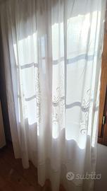 Tende Ricamate Bianco Panna - 2 da 120x230