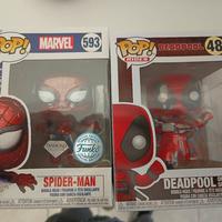 Funko pop spider man, Deadpool 