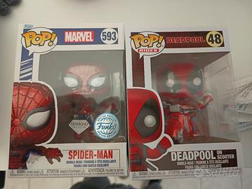 Funko pop spider man 583, Deadpool 48