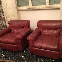 Poltrona in pelle anni 80