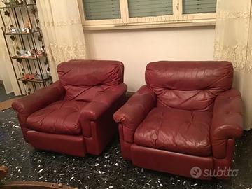 Poltrona in pelle anni 80