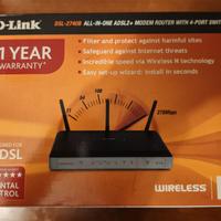 Modem router ADSL2+ D-LINK no Fritz