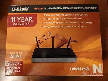Modem router ADSL2+ D-LINK no Fritz