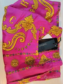 Versace Baroque Silk Shorts Pink – NUOVO con 