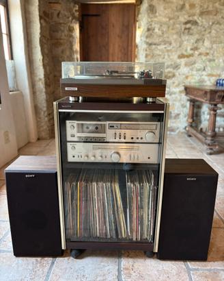 Impianto stereo vintage per vinili