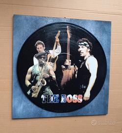 Vinile 33 giri a quadro omaggio a B. Springsteen 