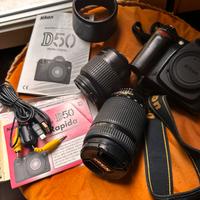 Nikon D50 con 2 obiettivi