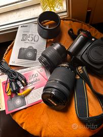 Nikon D50 con 2 obiettivi