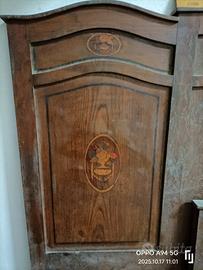 letto matrimoniale in legno antico
