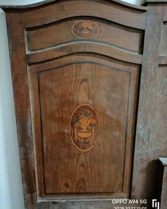 letto matrimoniale in legno antico