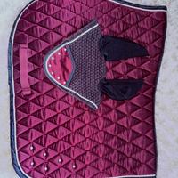 Completo Cuffietta e Sottosella Bordeaux