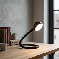 Lampada Vintage Flessibile Nera 70cm Space Age