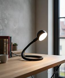 Lampada Vintage Flessibile Nera 70cm Space Age